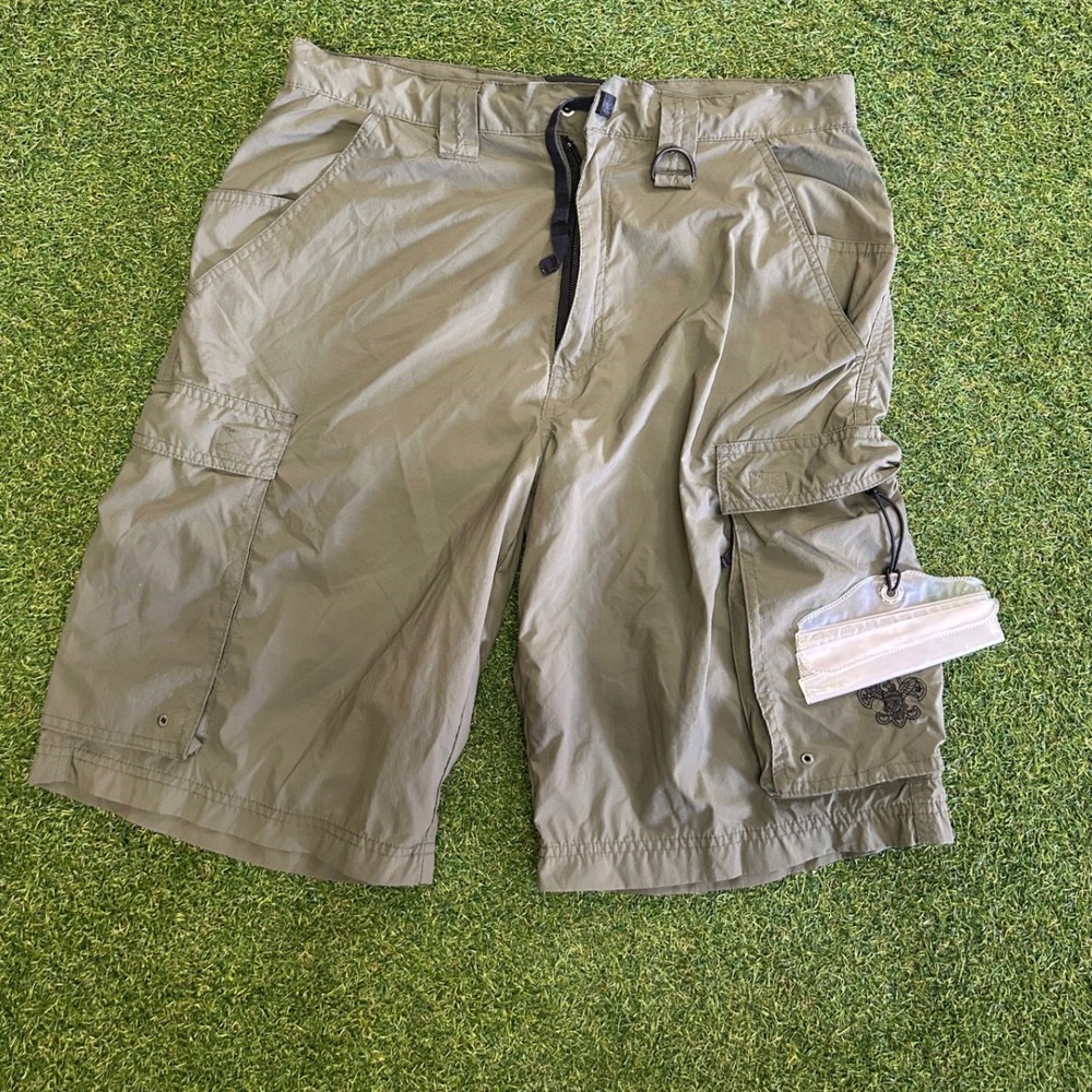 Boy Scouts of America Centennial Uniform Cargo Shorts Olive Supplex Nylon Small